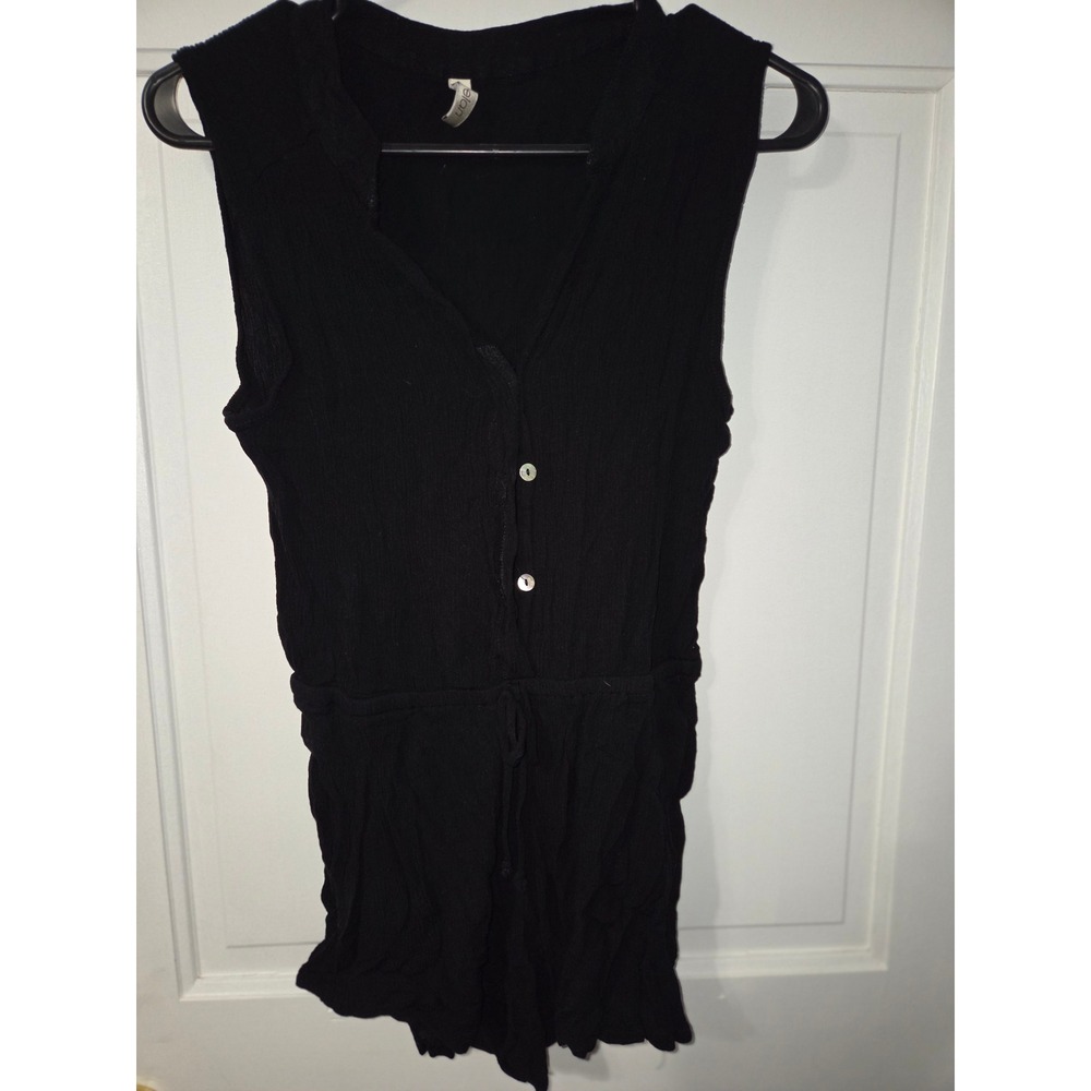 Elan Sleeveless Romper Womens Large Black Boho Beach Summer N-RG1030 - Picture 2 of 5